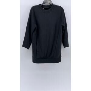 GENUINE PEOPLE Women's Black Crewneck Long Sleeve Mini Sweater Dress SZ M